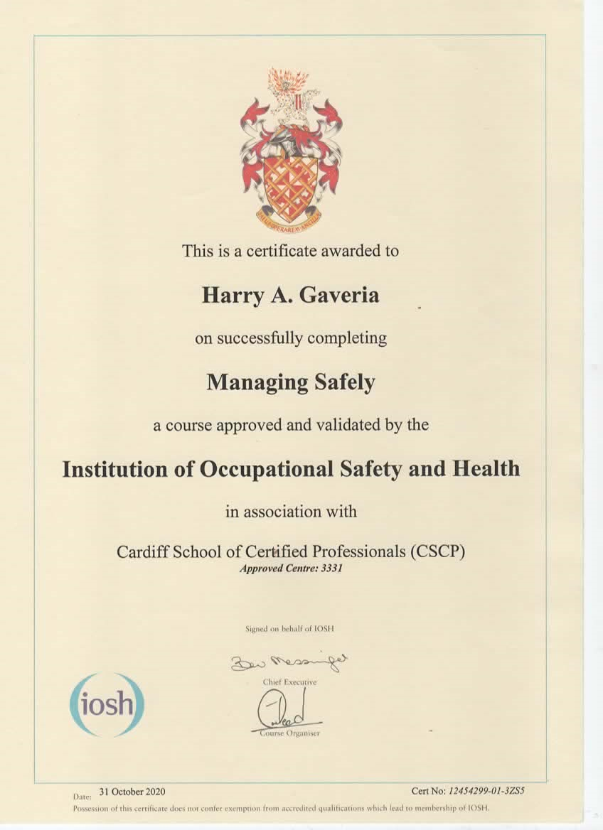 IOSH Managing Safely